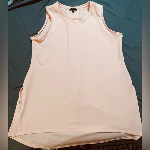 The Limited Light Pink Tank Top Size Large Dressy Hi-Low Flowy Crew Neck - Picture 1 of 4